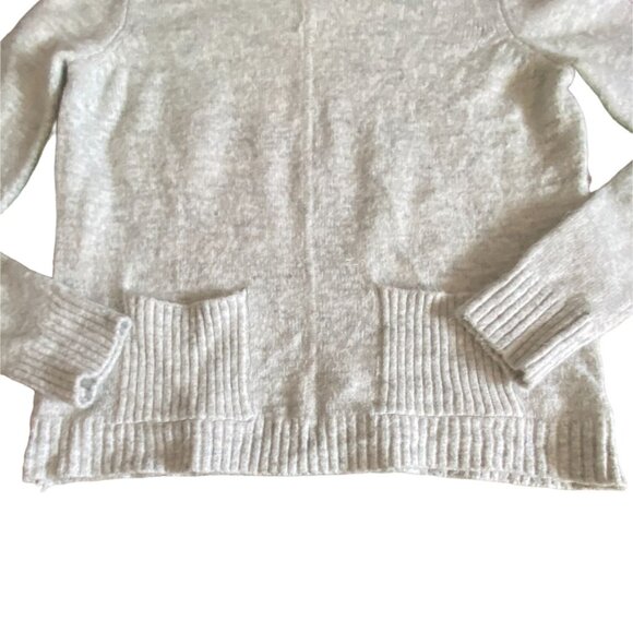 Marled Reunited Clothing Womens Mock Neck Sweater-Light Gray-Size S-GUC - Picture 2 of 5
